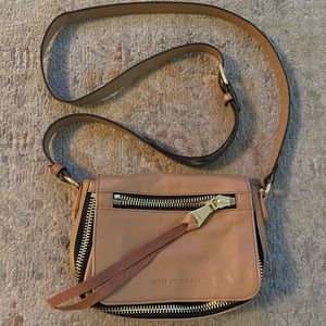 NWOT Aimee Kestenberg cross body soft lamb leather bag with zipper detail